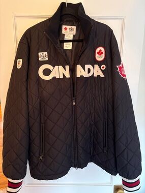 Hudson’s Bay Co Official Canada Vancouver Olympics Quilted Black Olympic Jacket